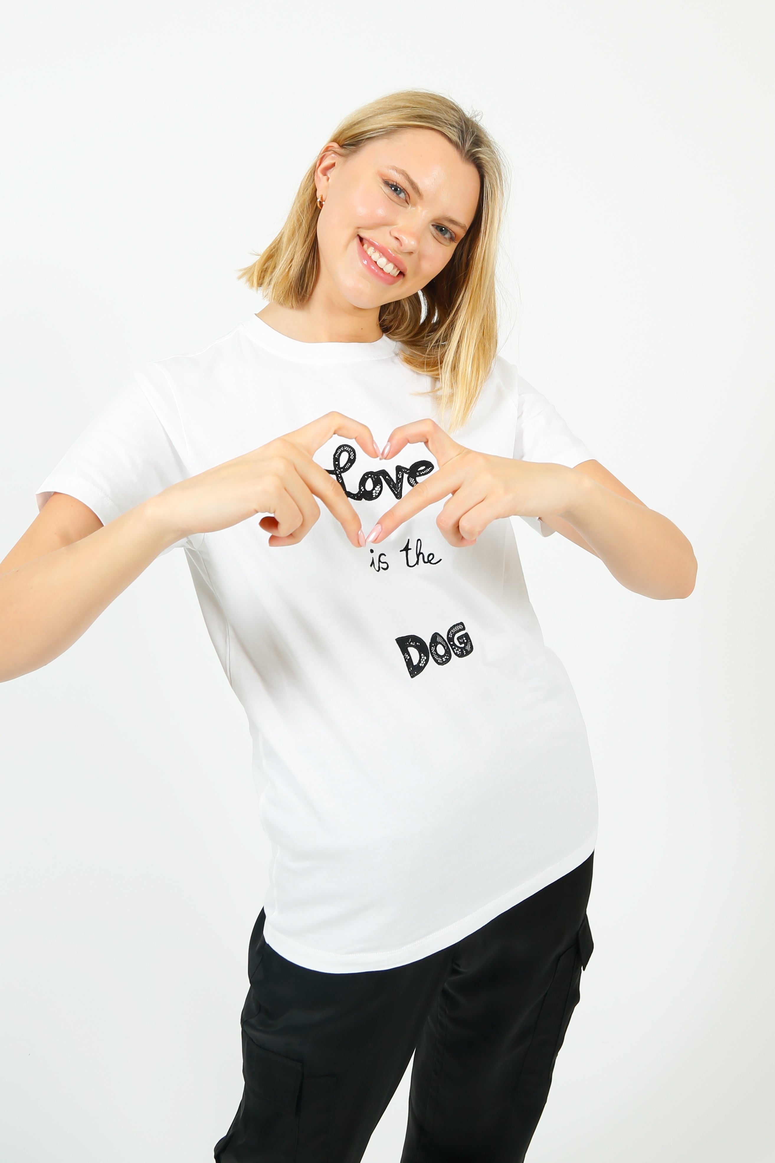 Bella Freud Love Is The Dog Tee in White