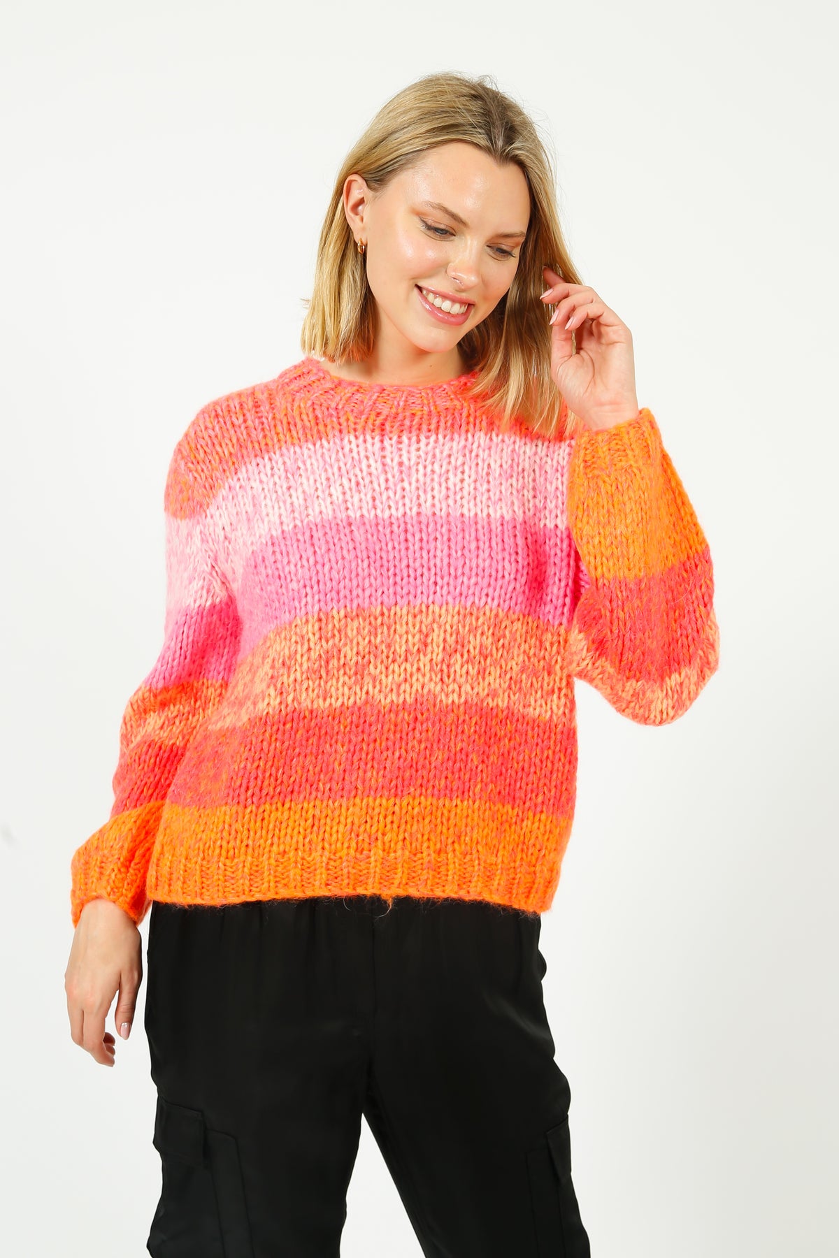 DAWNxDARE Gigi Rainbow Knit in Chili