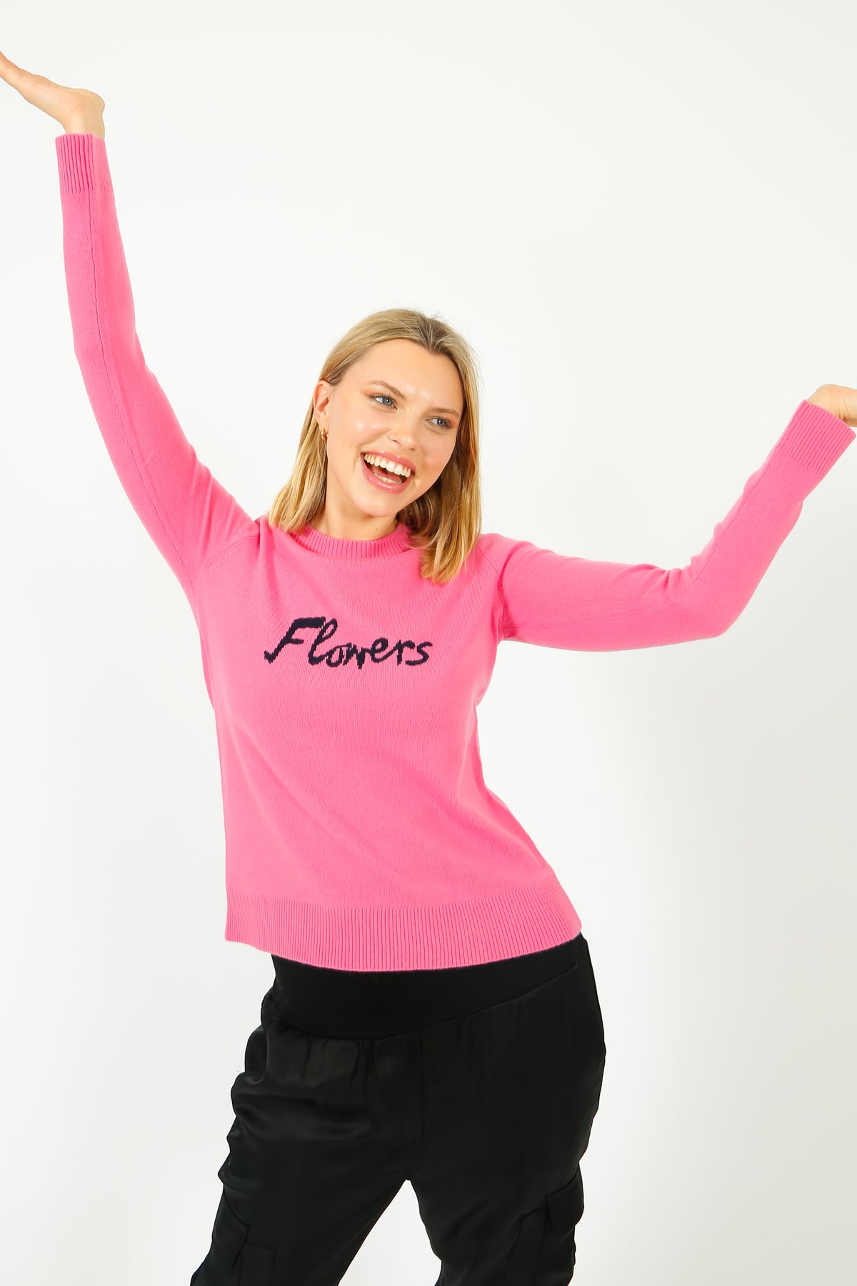 Bella Freud Flower Jumper in Pink