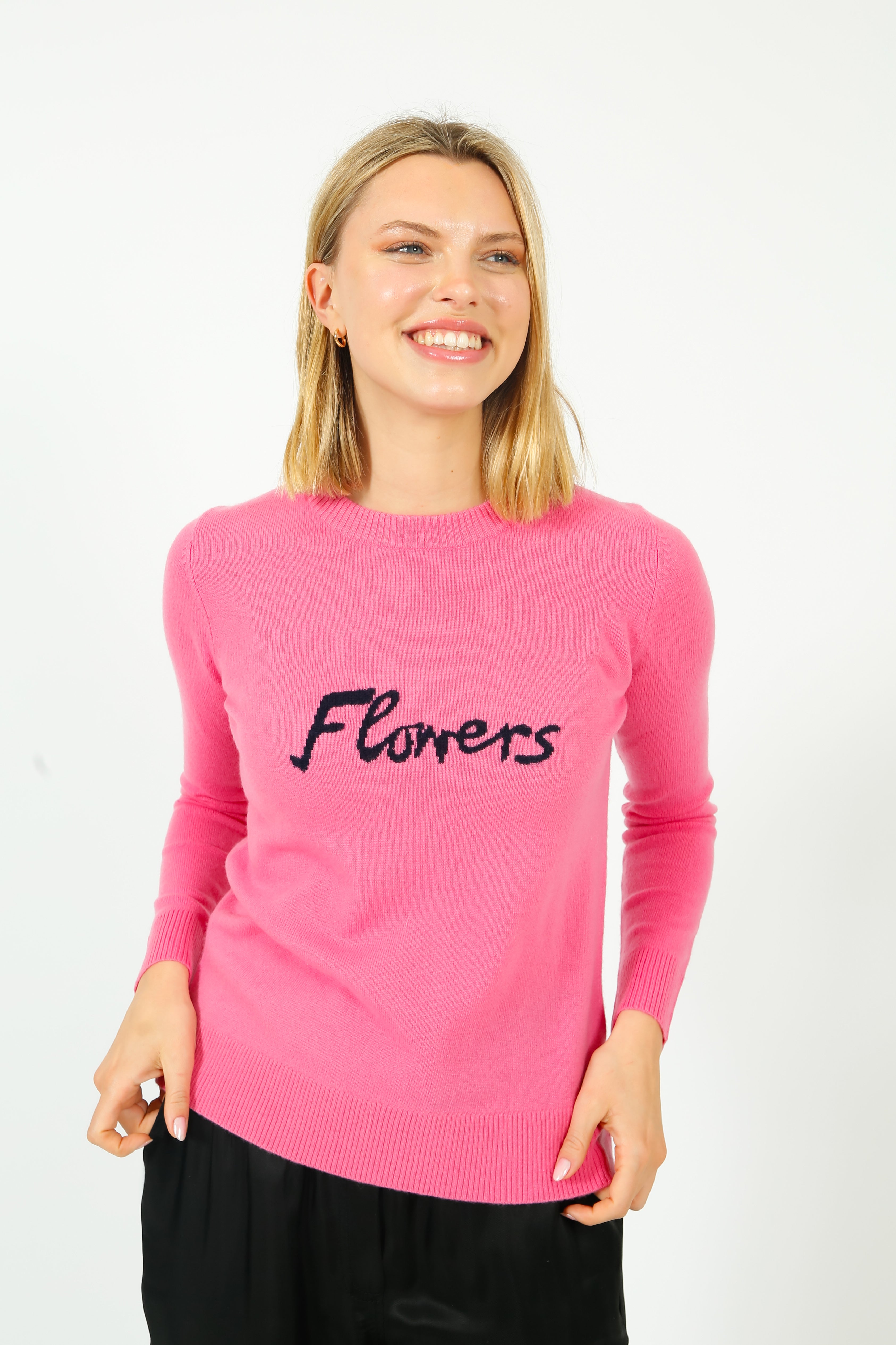 Bella Freud Flower Jumper in Pink