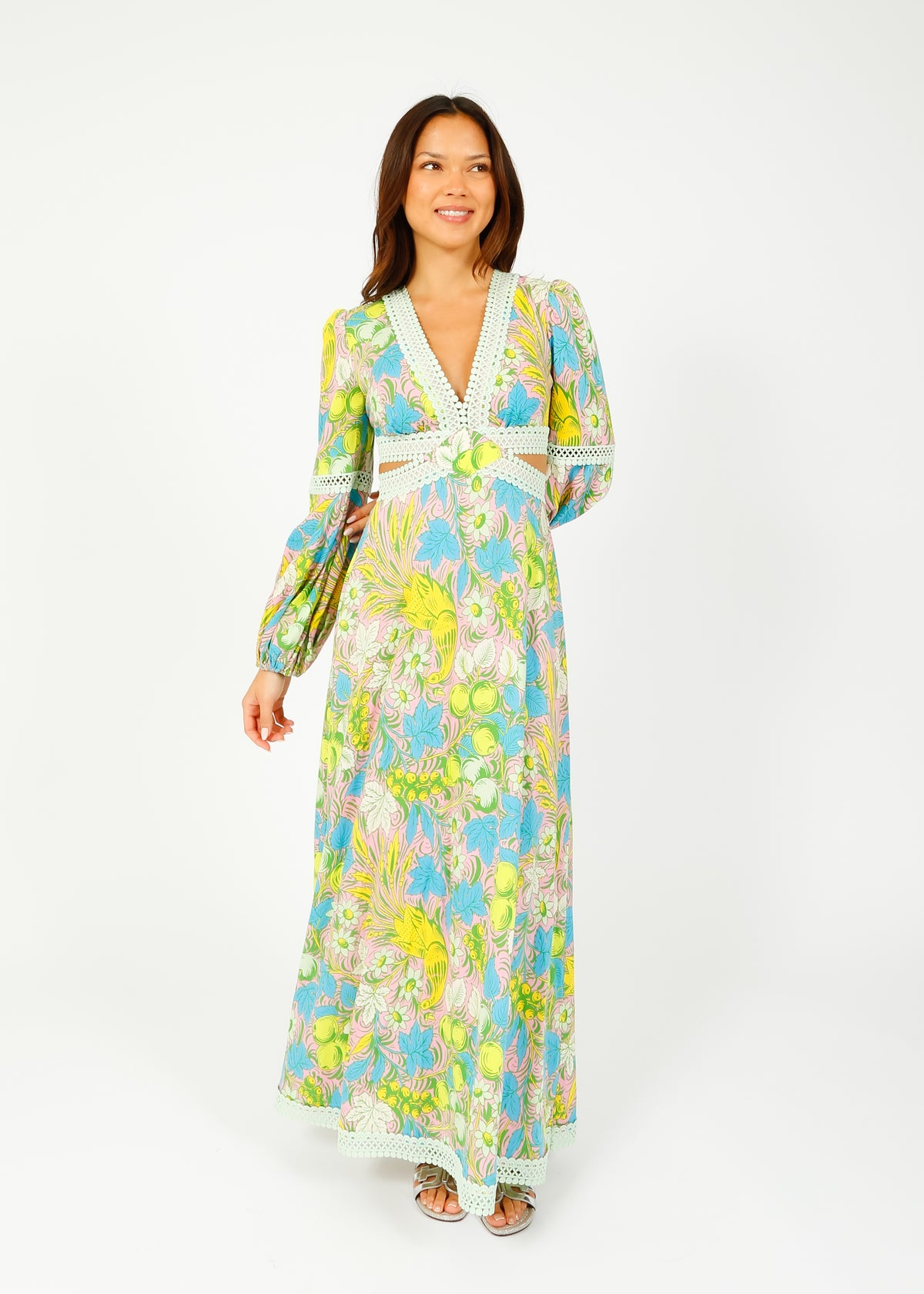 DVF Lina Dress in Bird of Paradise Pink