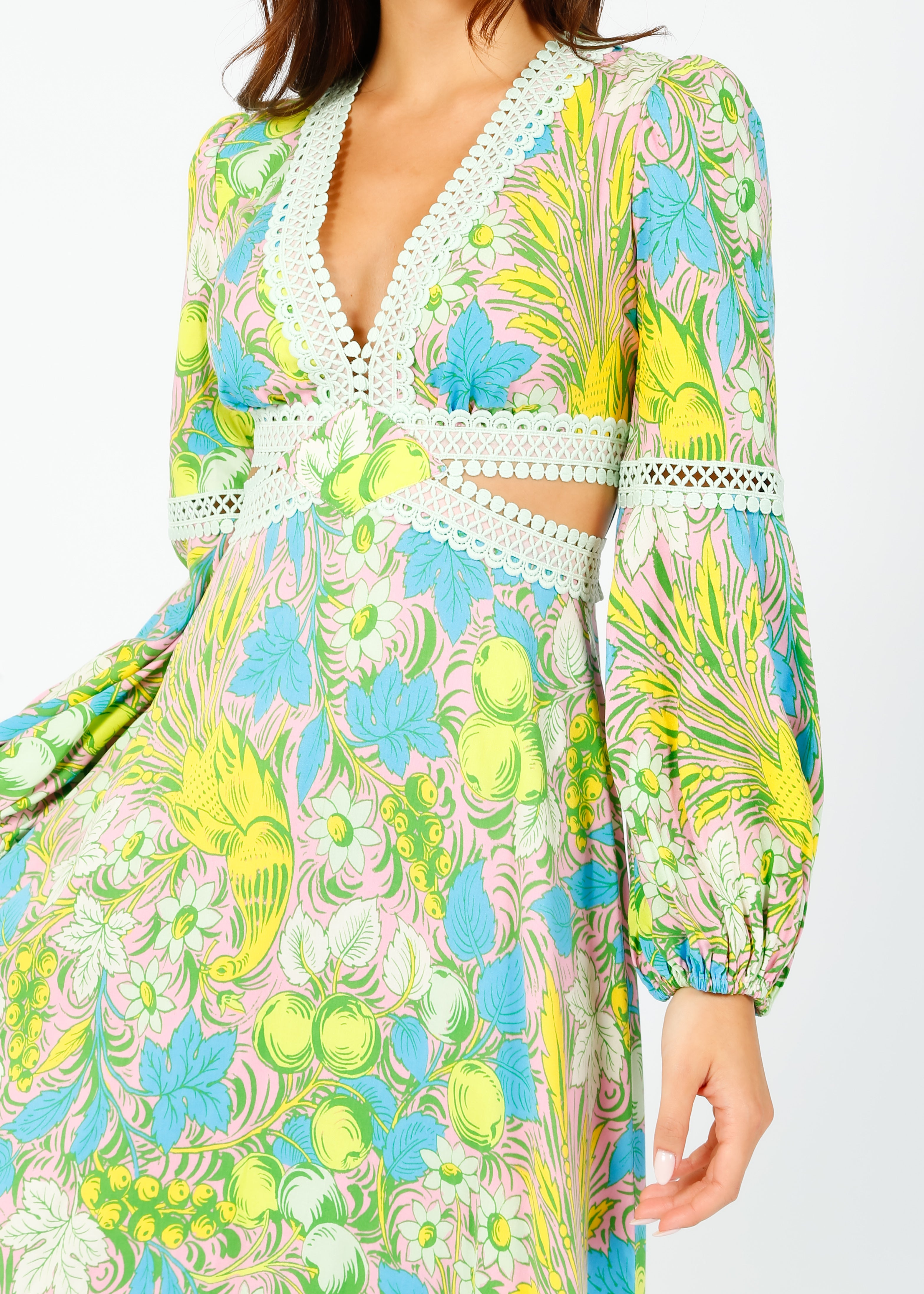 DVF Lina Dress in Bird of Paradise Pink