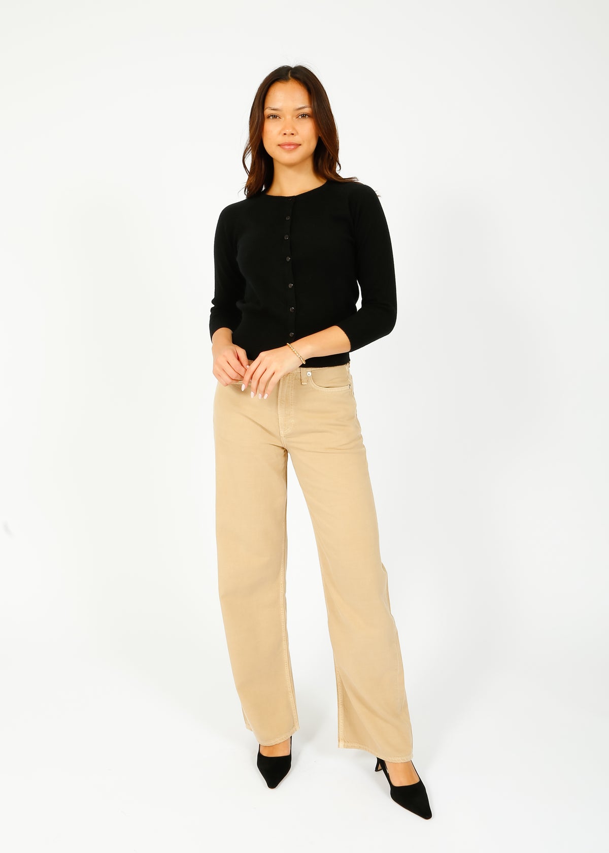 JU Shrunken Cardi in Black