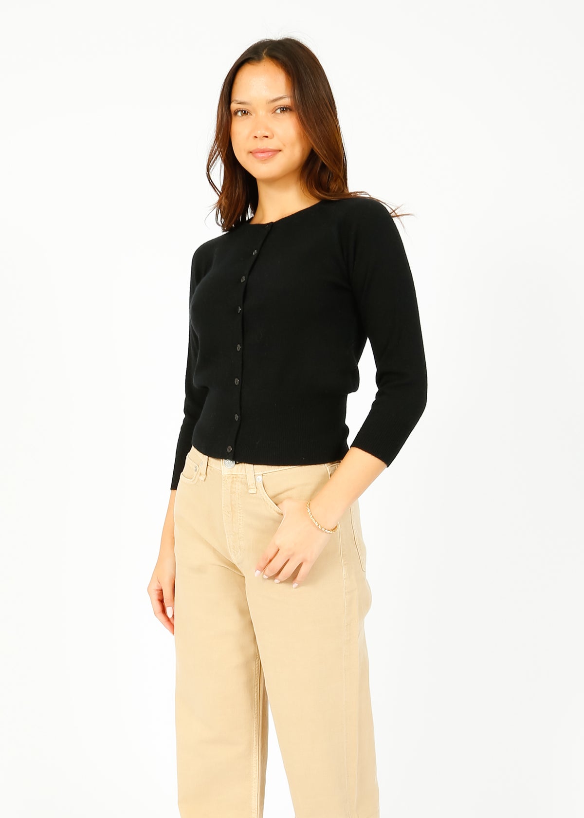 JU Shrunken Cardi in Black