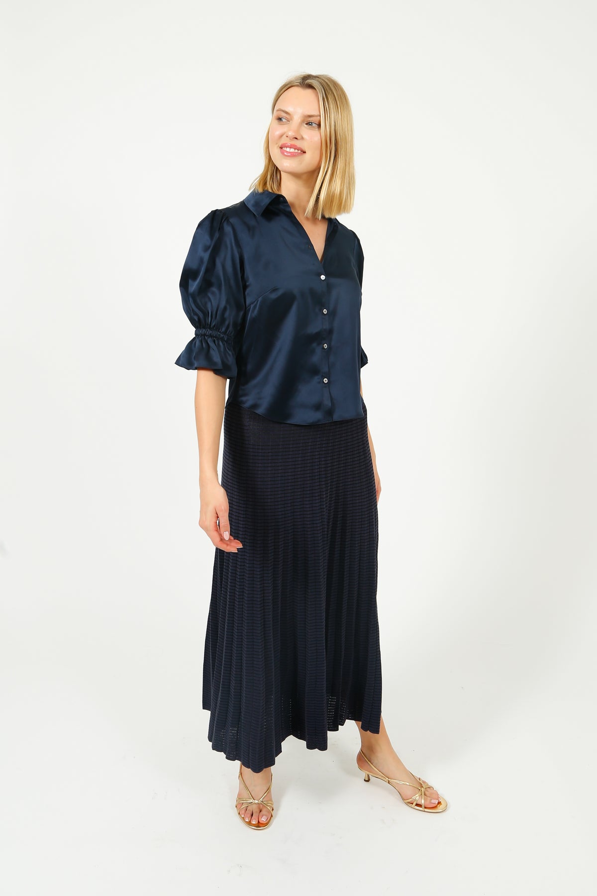 Cinq à Sept Fiona Top in Navy