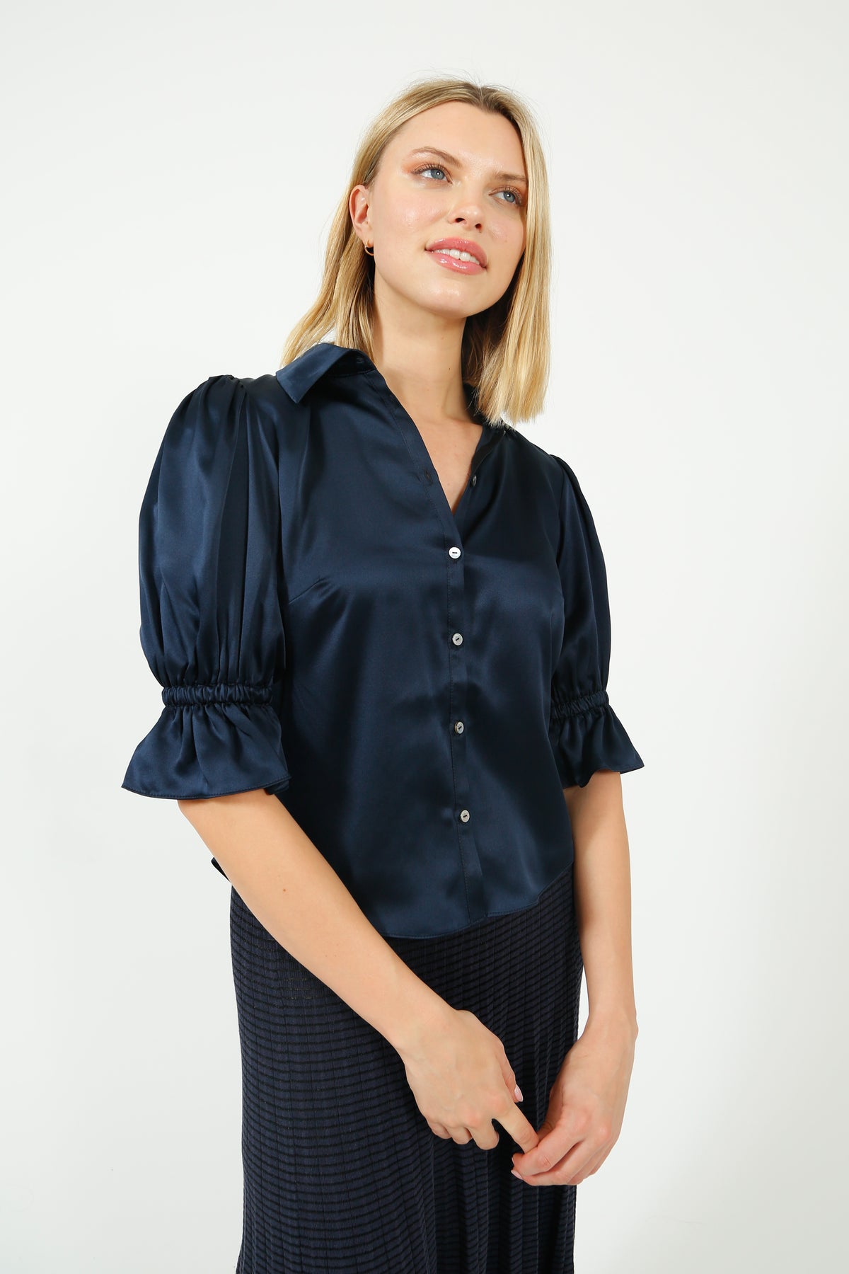 Cinq à Sept Fiona Top in Navy