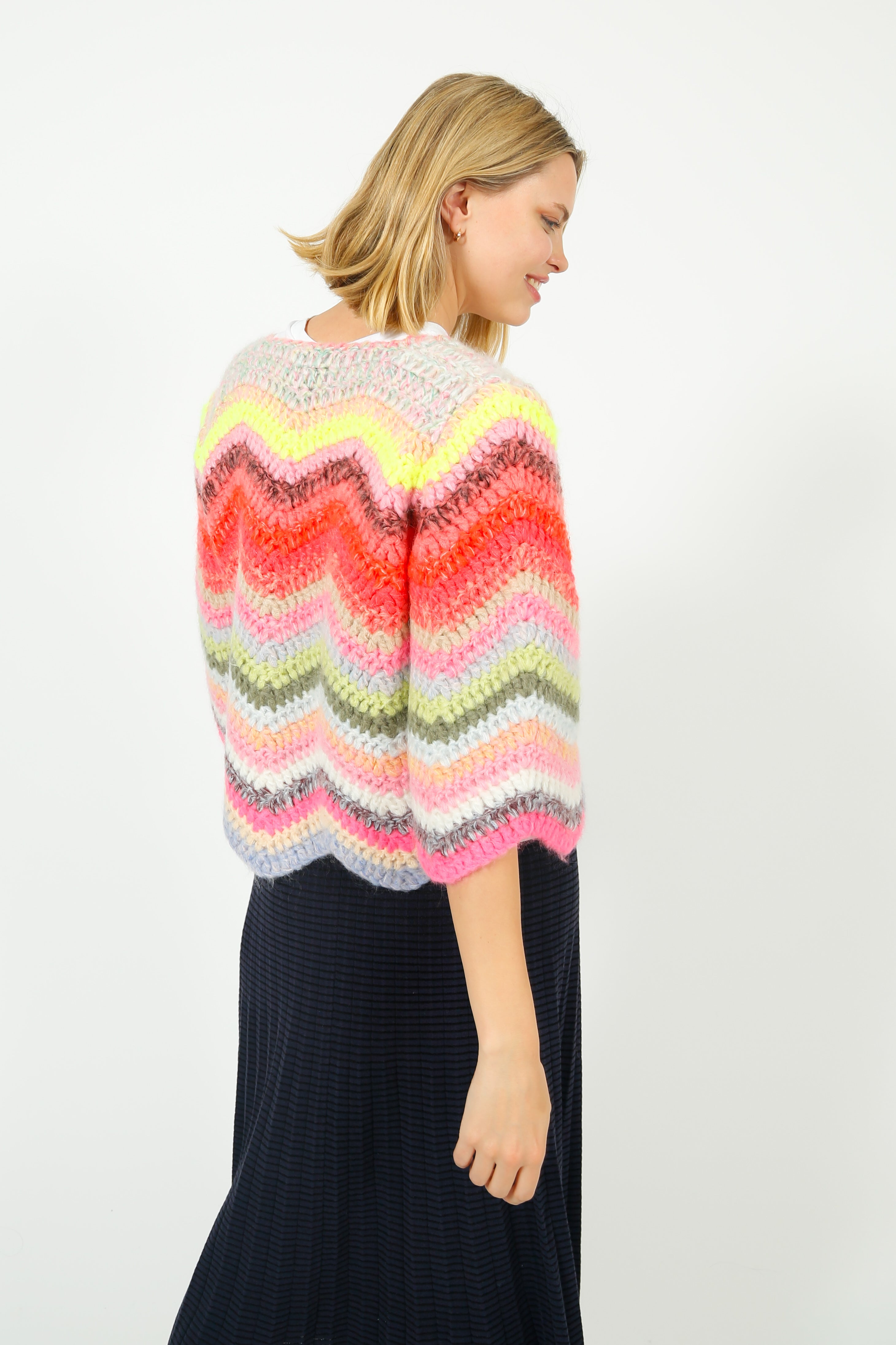 D&D Ginza Cardigan in Bold Multi