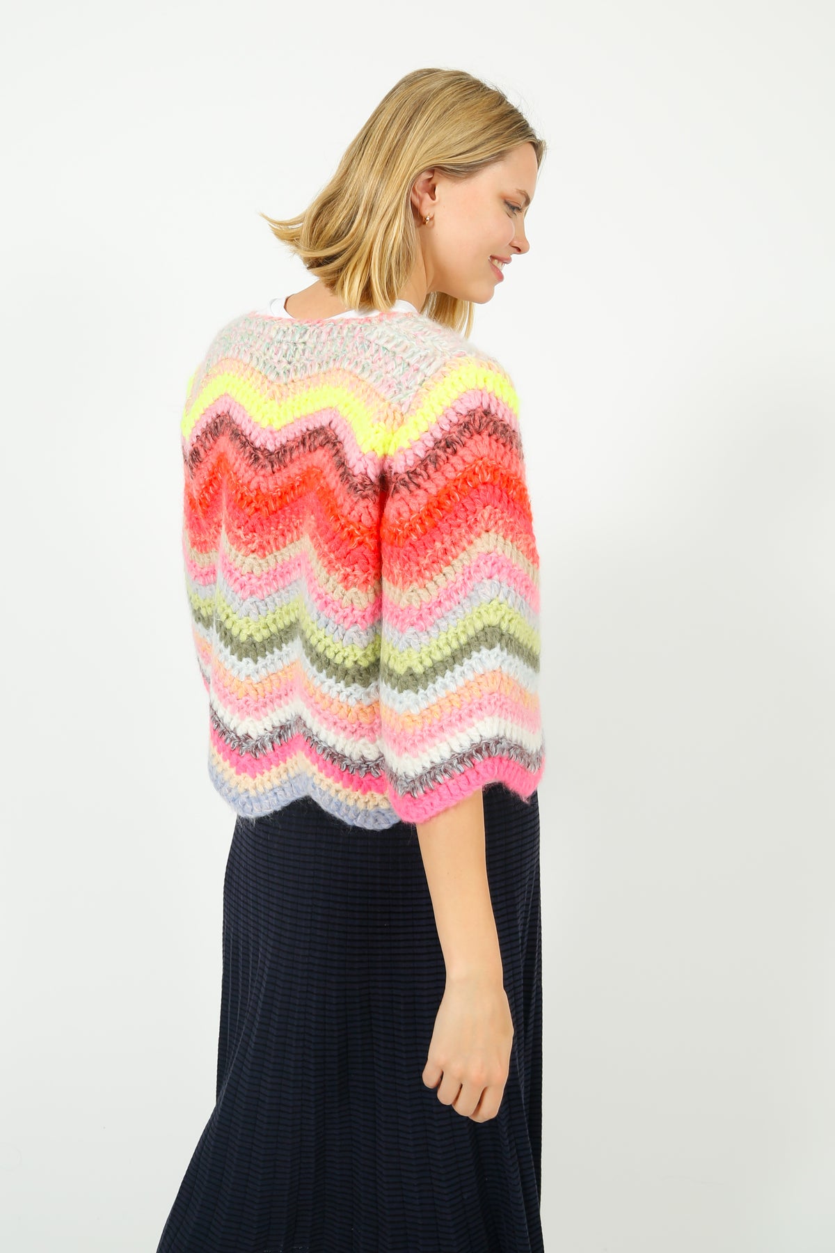 D&D Ginza Cardigan in Bold Multi