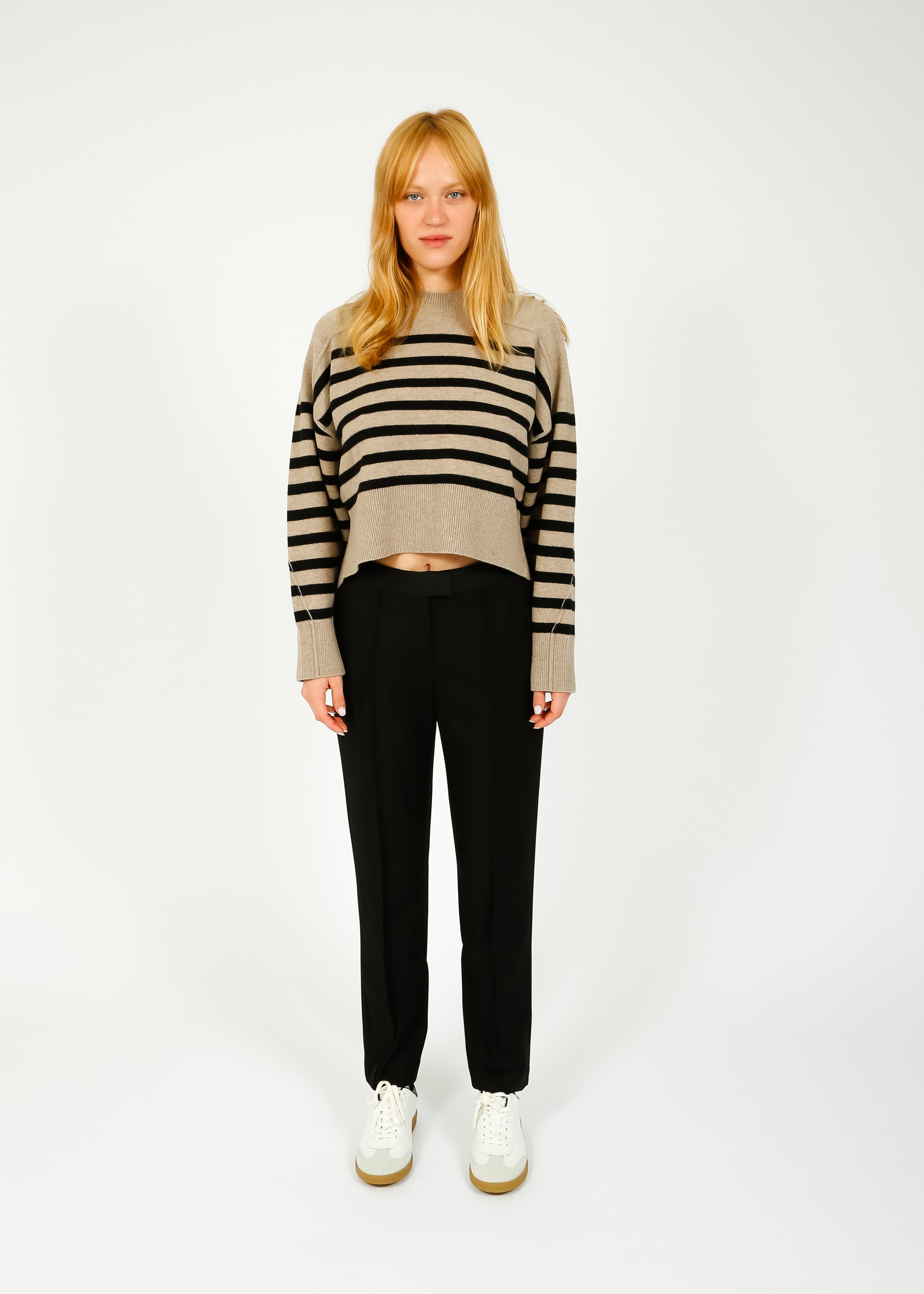 R&B Blaine Italian Wool Trousers in Black