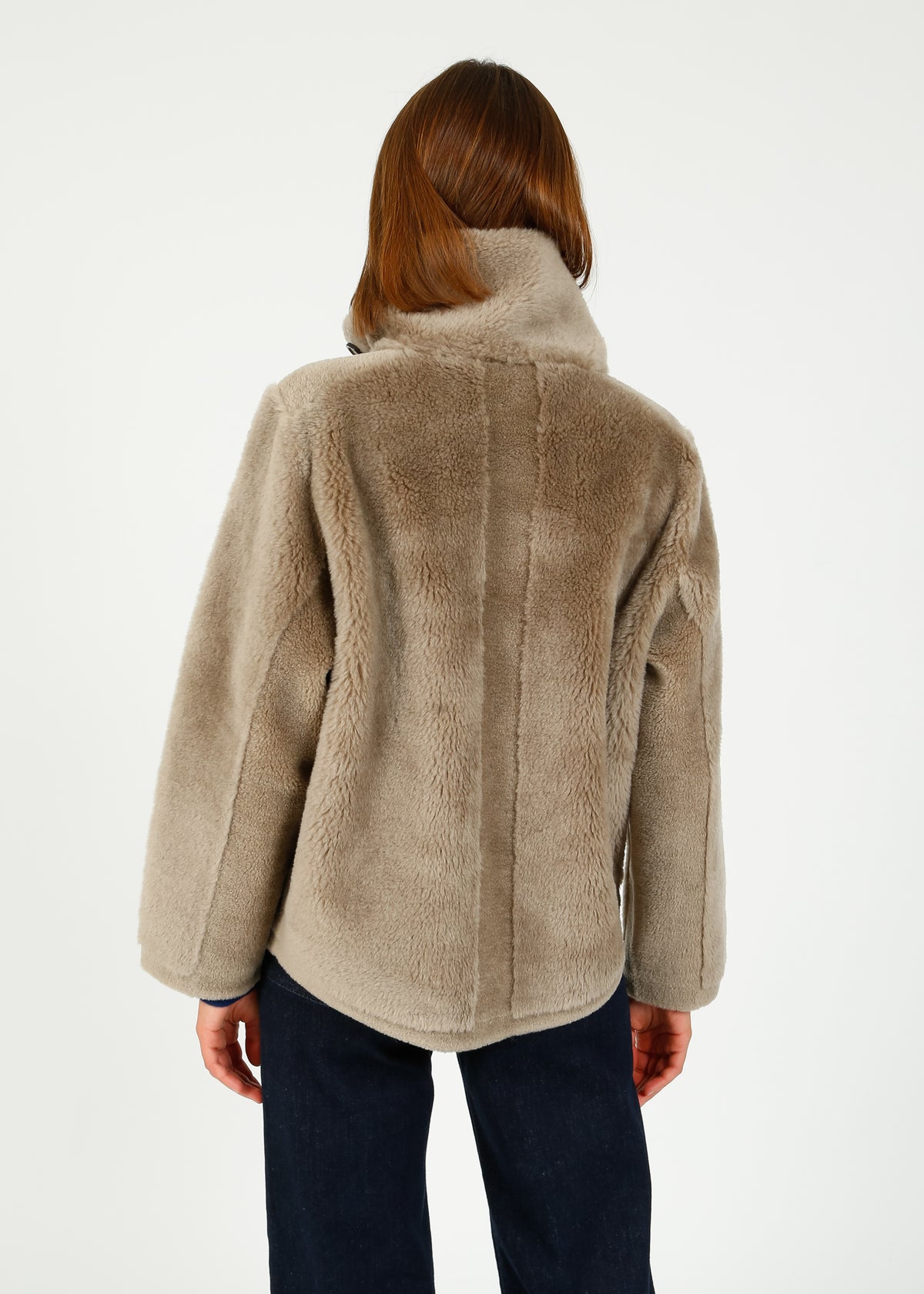 Oakwood Assietta Lily Fur Coat in Taupe