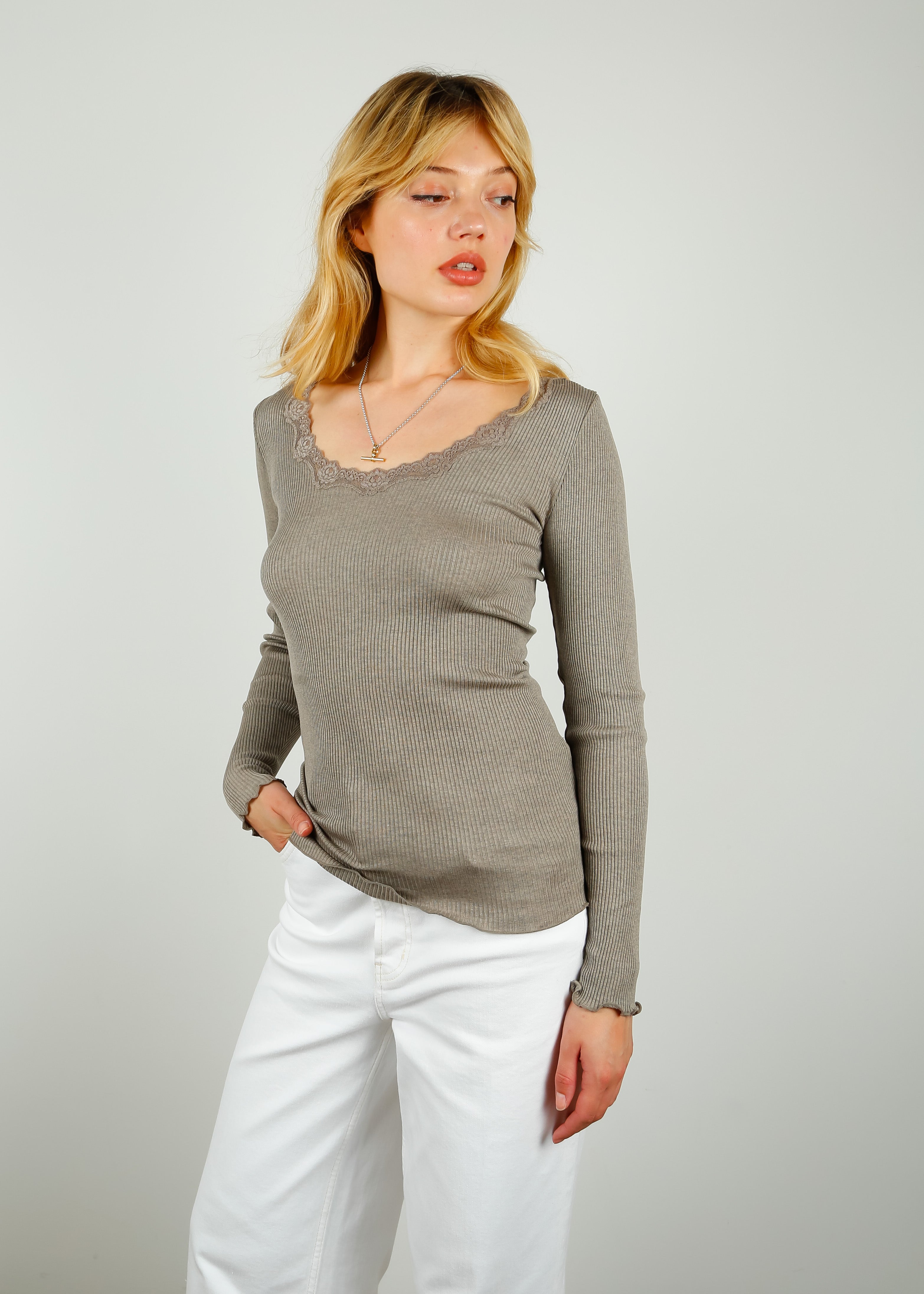 ROSEMUNDS Babette LS in Brown Melange