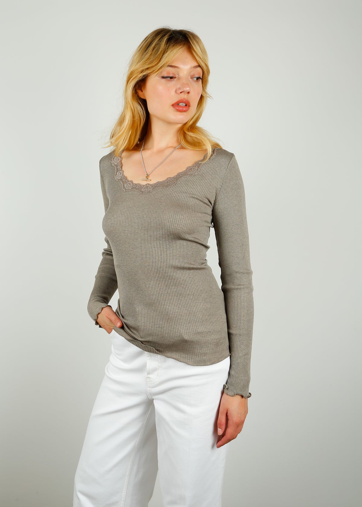 ROSEMUNDS Babette LS in Brown Melange