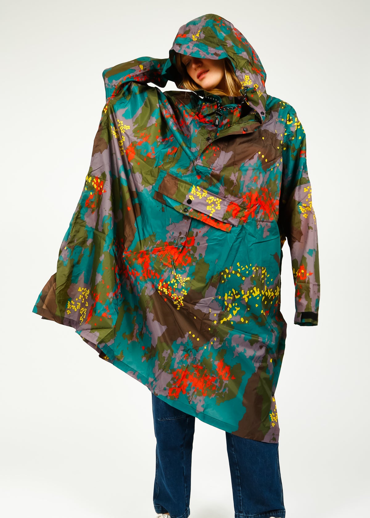 Rainkiss Digi Forest Camo Waterproof Poncho