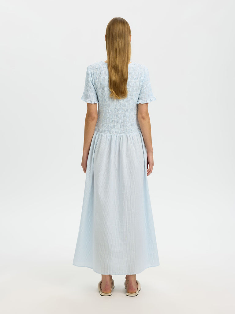 SELECTED Hannah SS Ankle Dress in Cashmere Blue Stripes – shopatanna