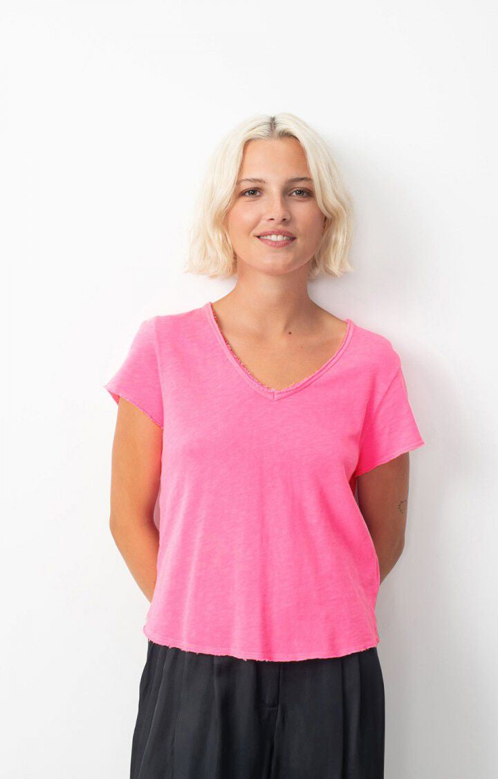 American Vintage Sonoma 02 SS V in Pink Acid Fluo