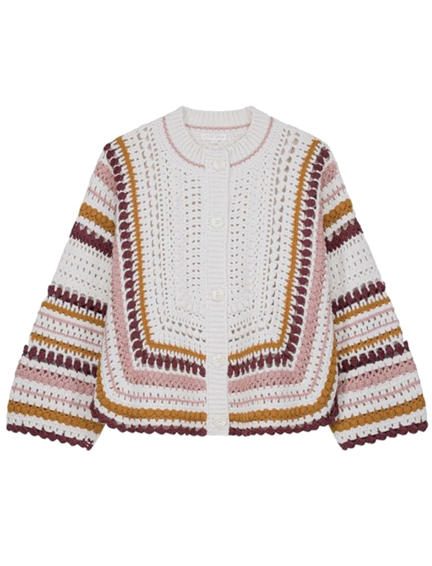 Louise Misha Khalani Crochet Cape in Multi