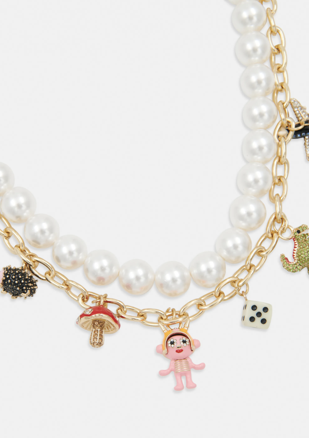 Essentiel Antwerp Imany Charm Necklace in Gold