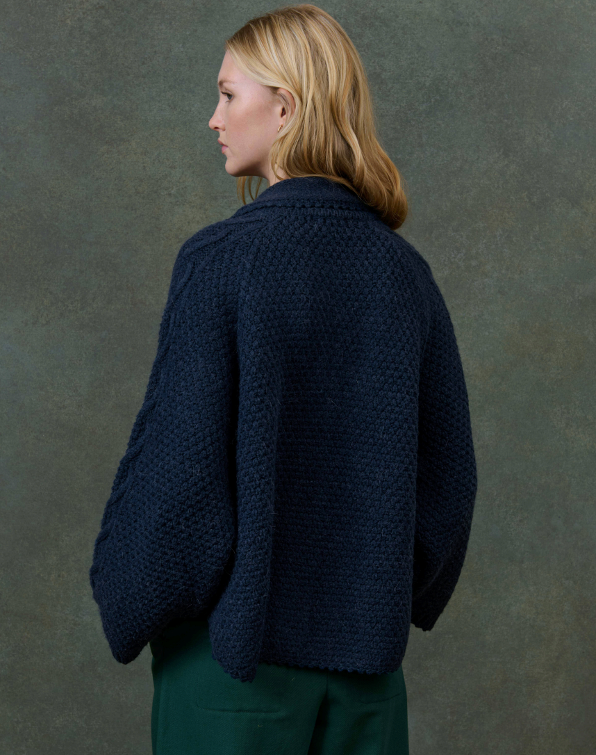 Louise Misha Khellane Cape in Marine