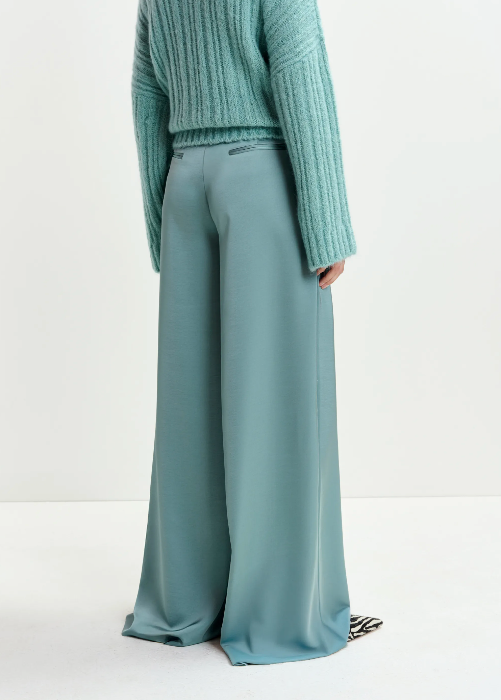 Essentiel Antwerp Ixie Wide Leg Pants in Poseidon Blue