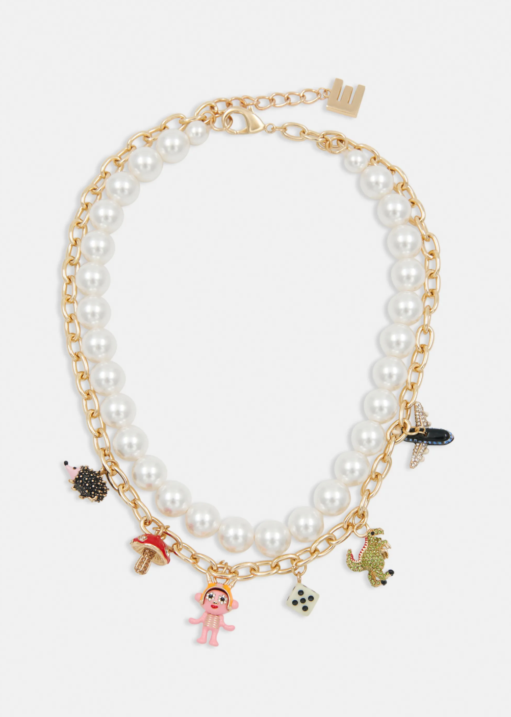 Essentiel Antwerp Imany Charm Necklace in Gold