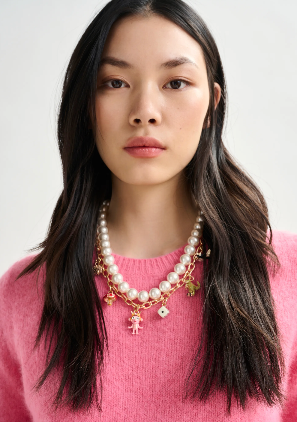 Essentiel Antwerp Imany Charm Necklace in Gold