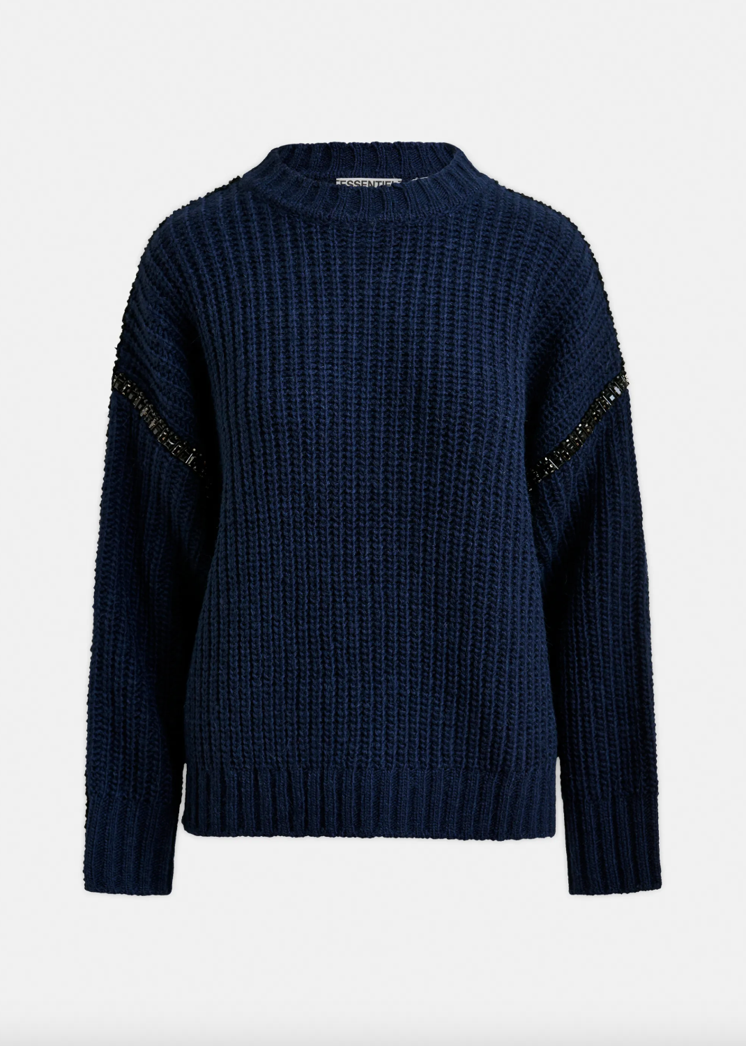 Essentiel Antwerp Indsay Embellished Knit in Black Iris