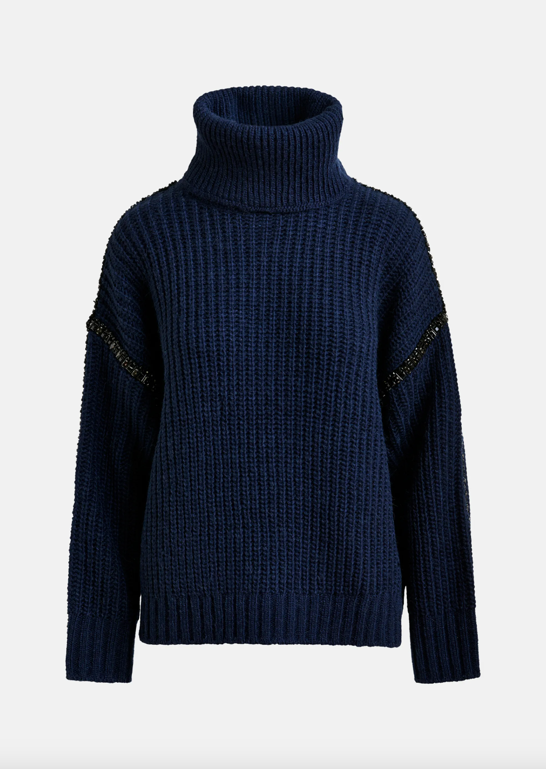 Essentiel Antwerp Indsay Embellished Knit in Black Iris