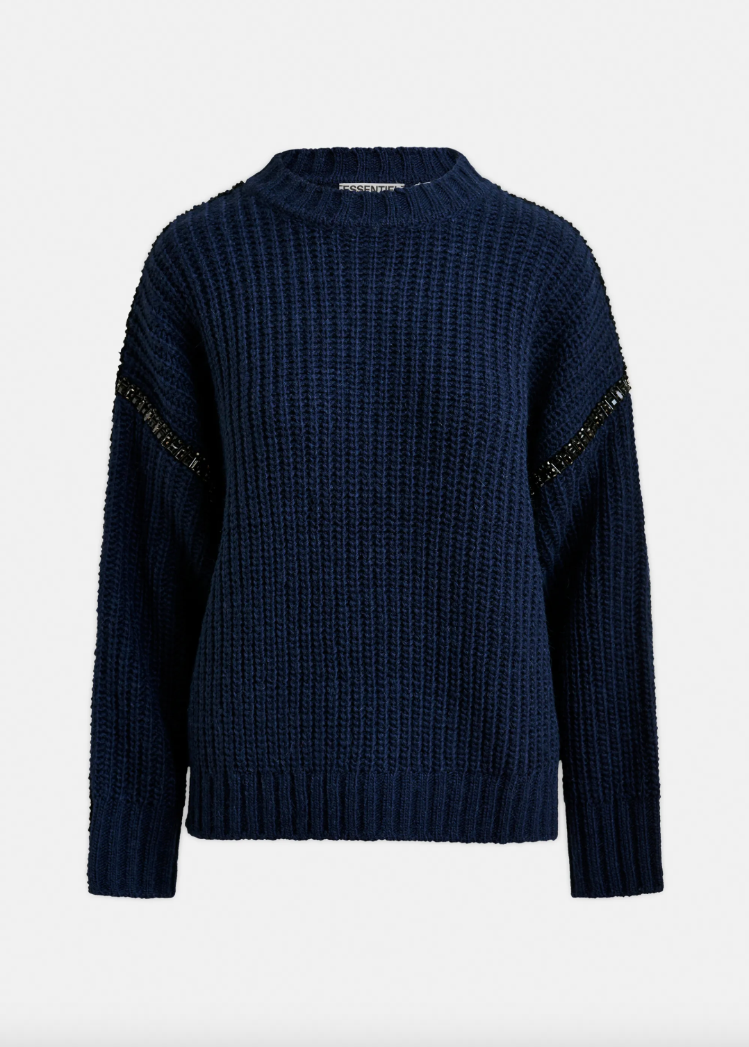 Essentiel Antwerp Indsay Embellished Knit in Black Iris