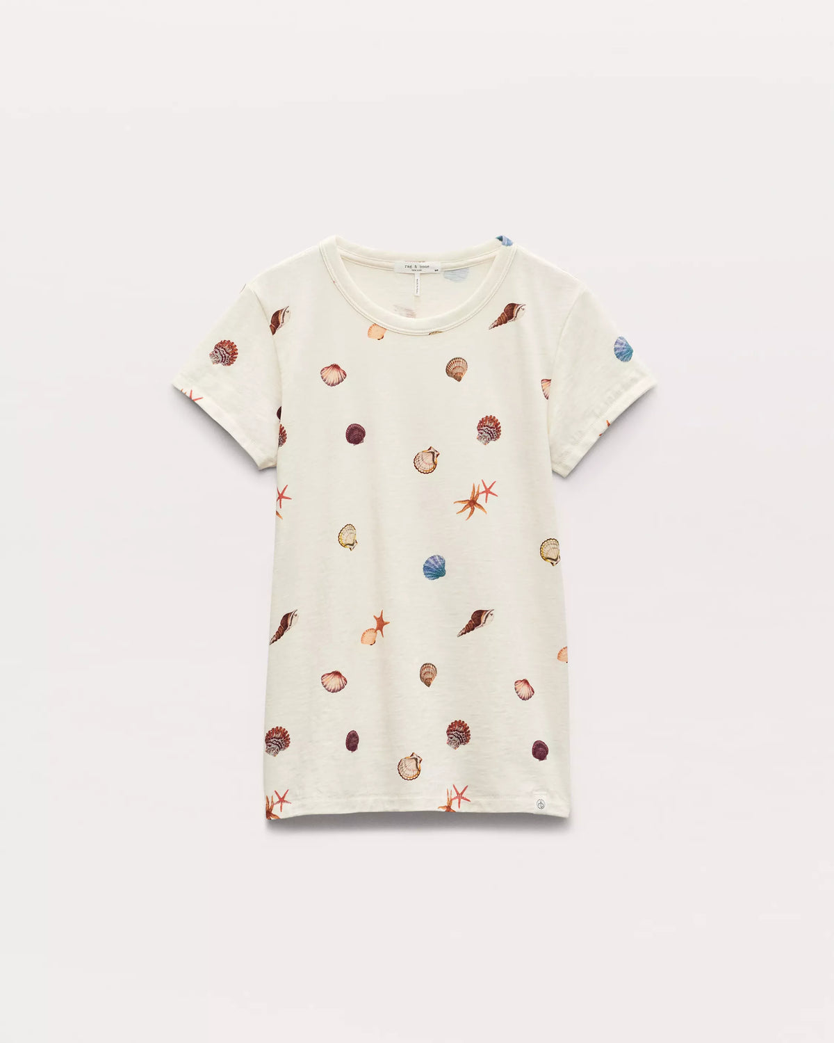 Rag & Bone All Over Seashell Tee in Ivory