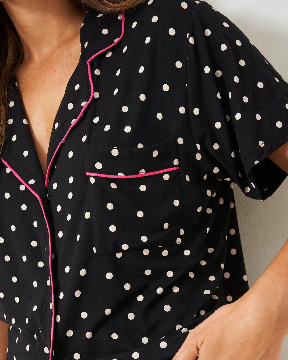 S&S Short PJ Set in Vintage Black Spot