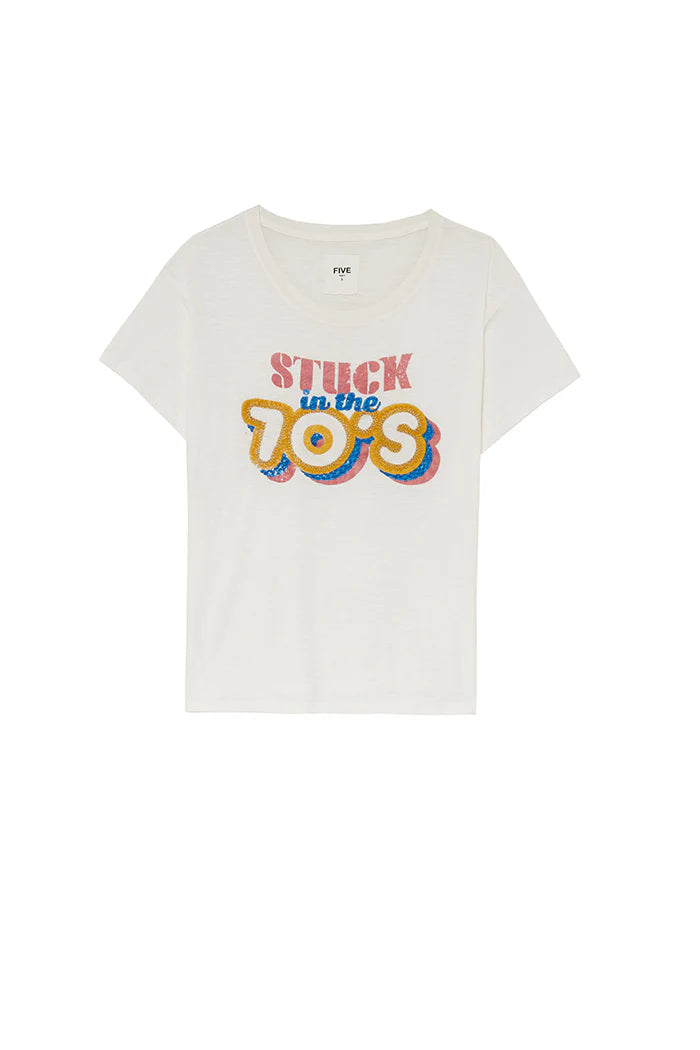 FIVE 70's Tee in Meringue