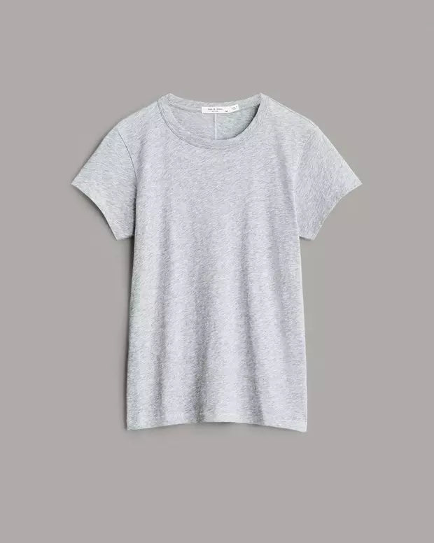 R&B The Slub Cotton Tee in Heather Grey