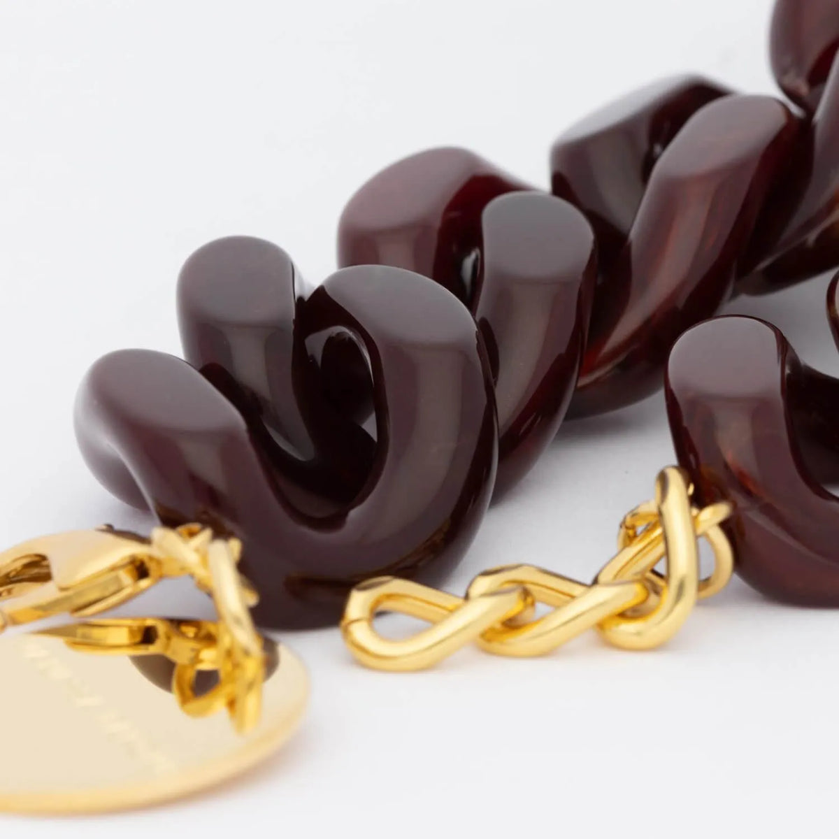 Vanessa Baroni Flat Chain Bordeaux Marble