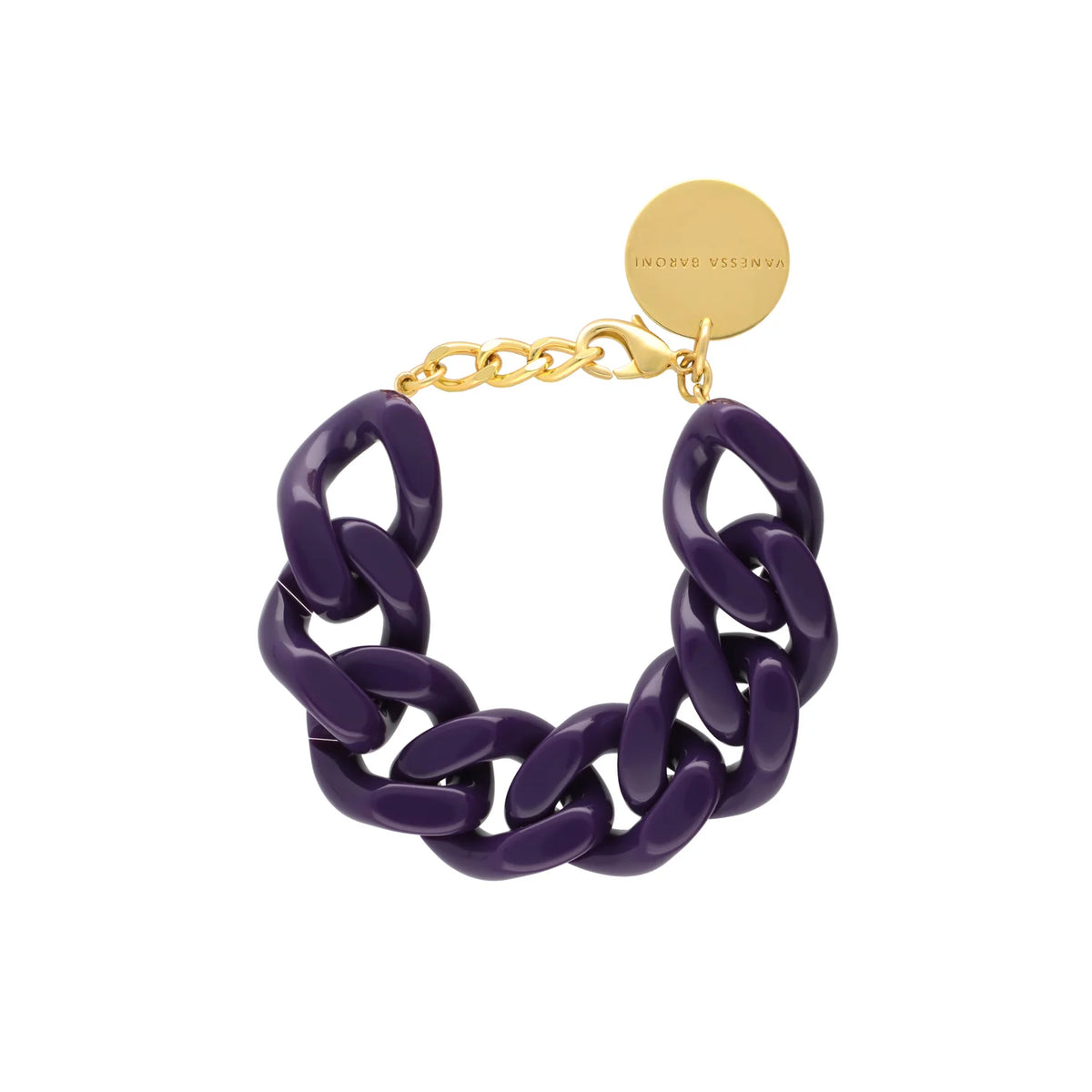 Vanessa Baroni Flat Chain Bracelet in Purple