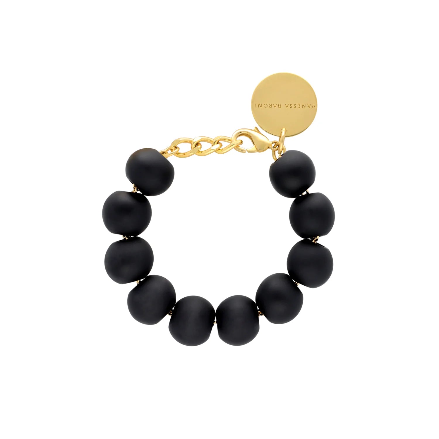 Vanessa Baroni Beads Bracelet in Matt Black