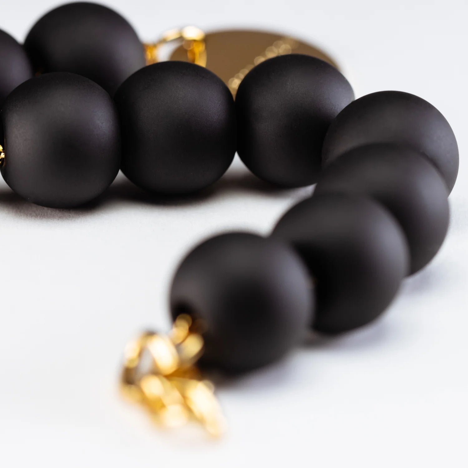 Vanessa Baroni Beads Bracelet in Matt Black