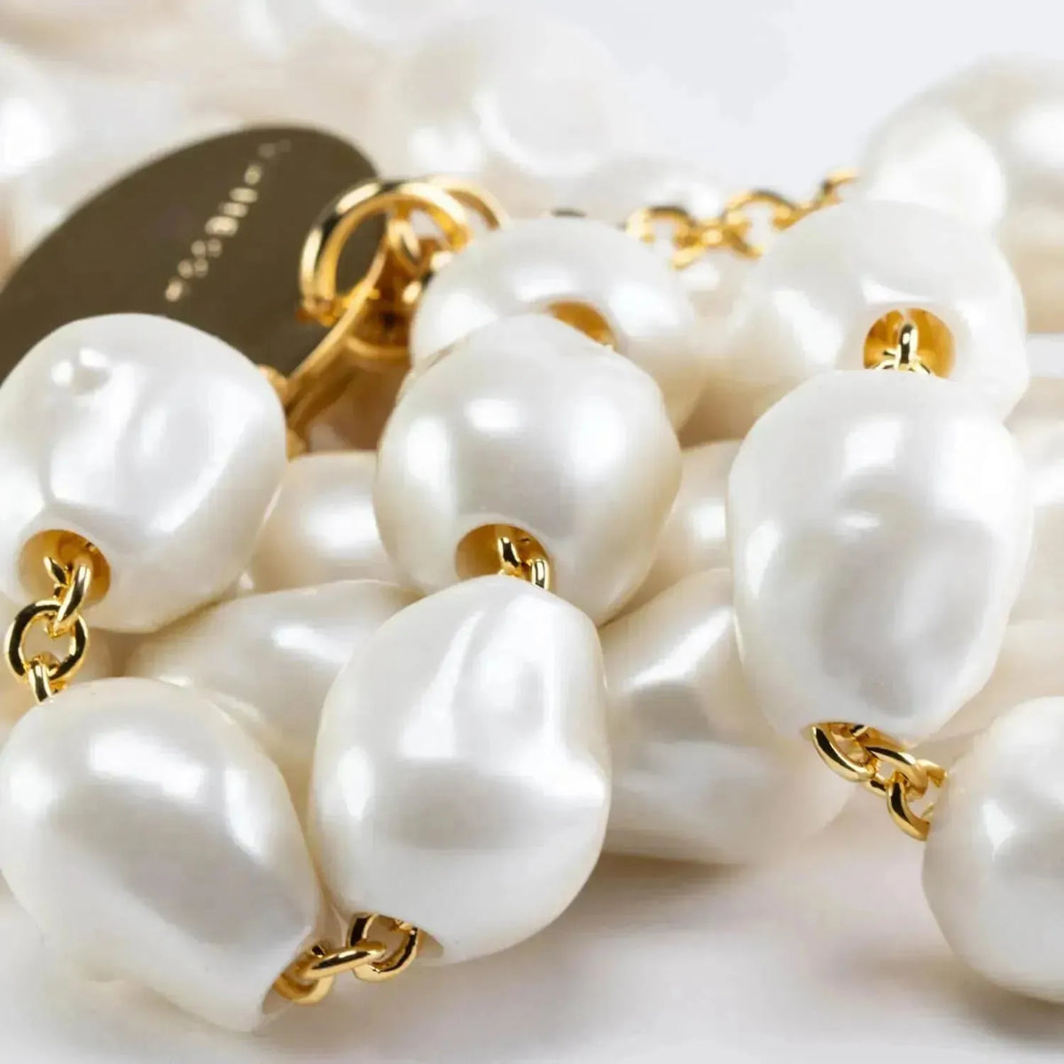 Vanessa Baroni Long Organic Pearl Necklace