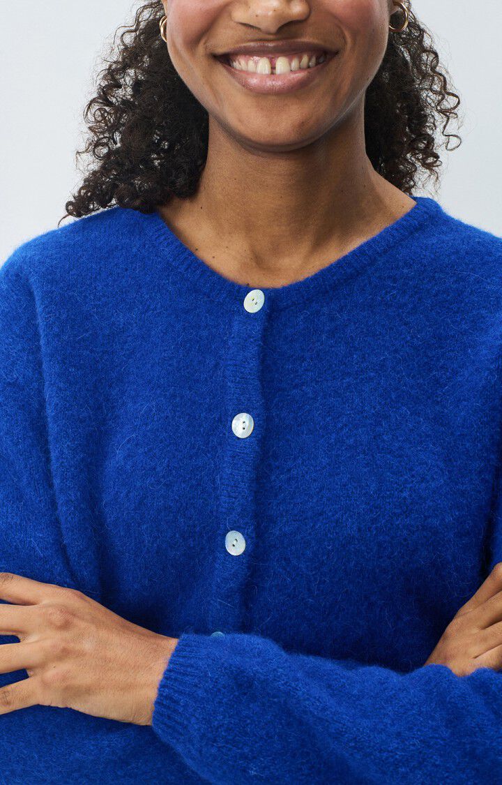 American Vintage Vitow Knit Cardi in Royal Blue