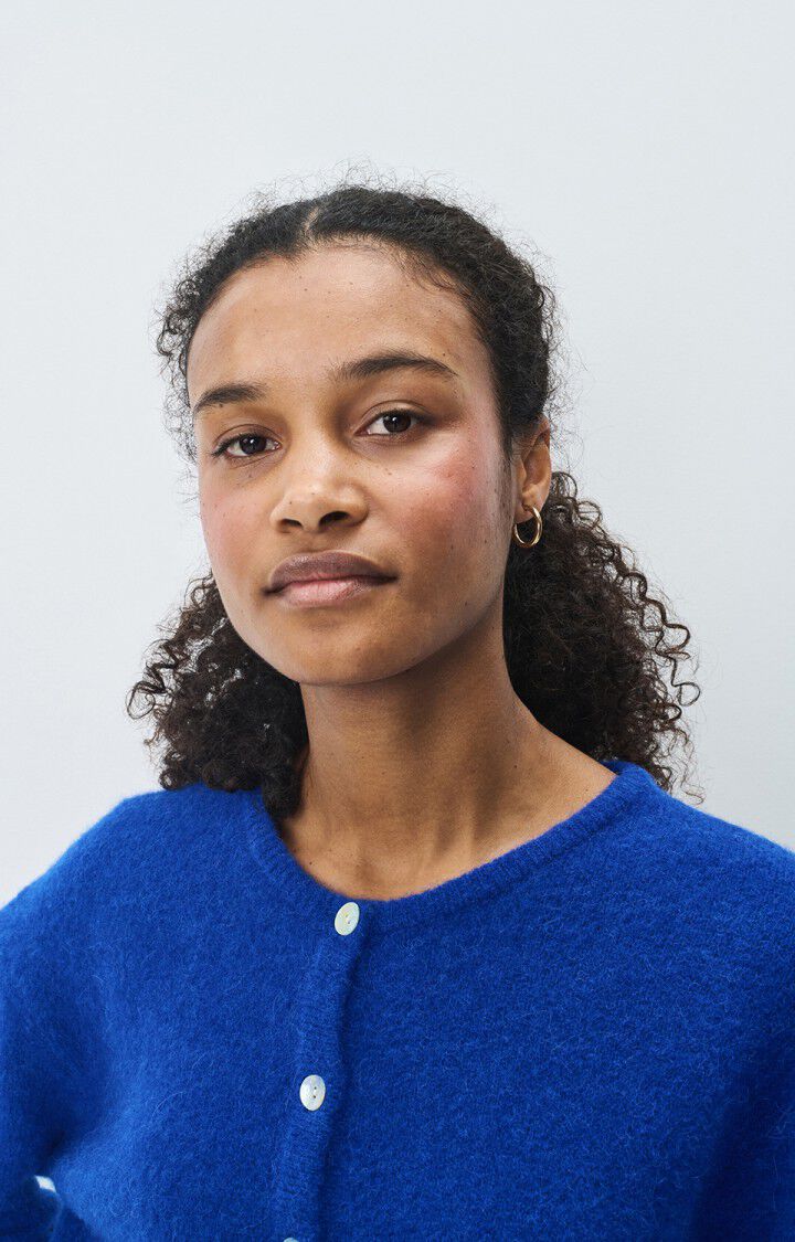 American Vintage Vitow Knit Cardi in Royal Blue