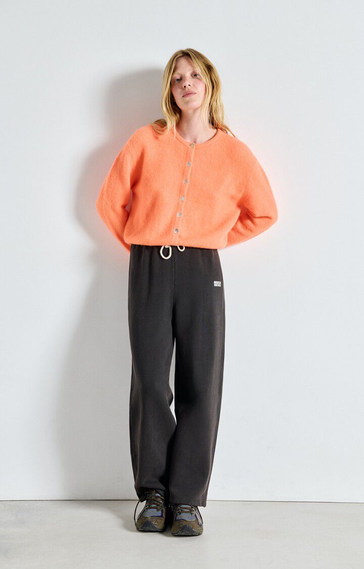 American Vintage Vitow Knit Cardi in Orange Fluo