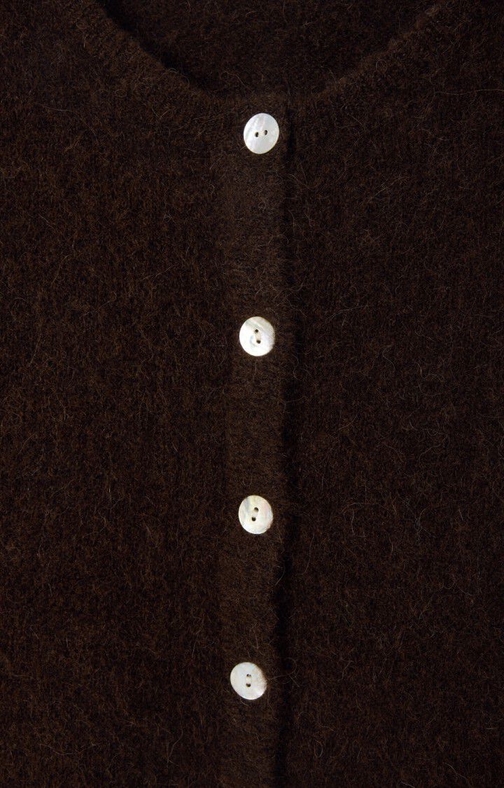 American Vintage Vitow Knit Cardi in Cafe Chine