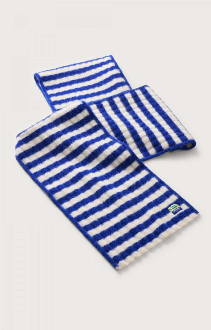 American Vintage Vitow Scarf in Royal Blue Stripes Scarf