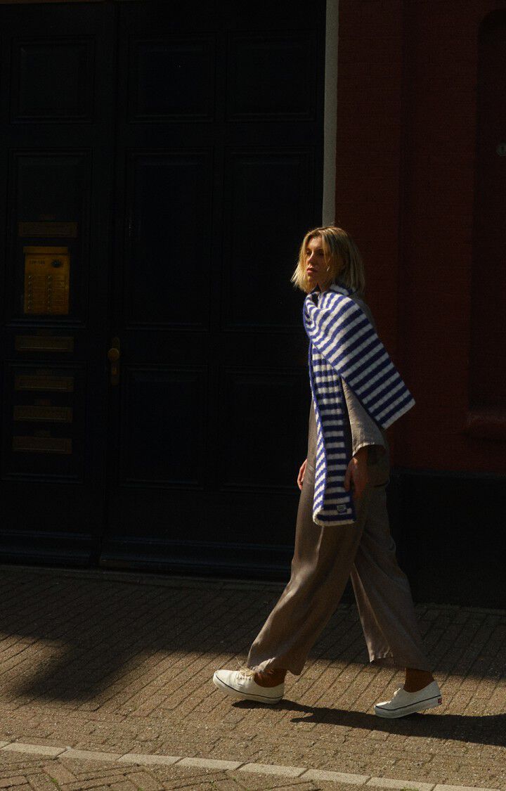 American Vintage Vitow Scarf in Royal Blue Stripes Scarf