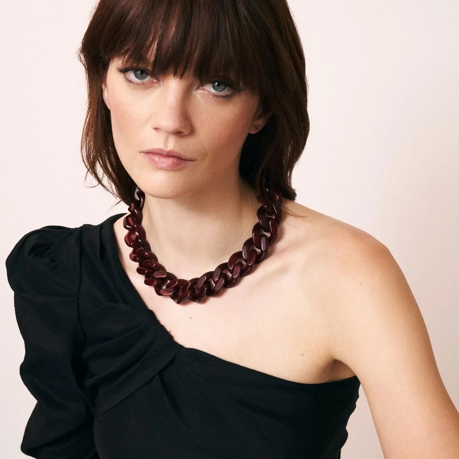 Vanessa Baroni Flat Chain Bordeaux Marble