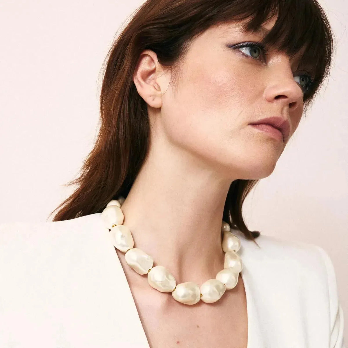 Vanessa Baroni Big Organic Pearl Necklace
