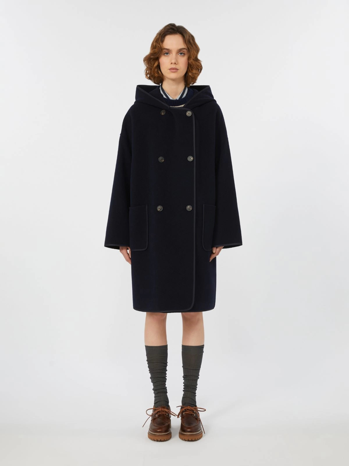 Weekend Max Mara Bergen Coat in Navy