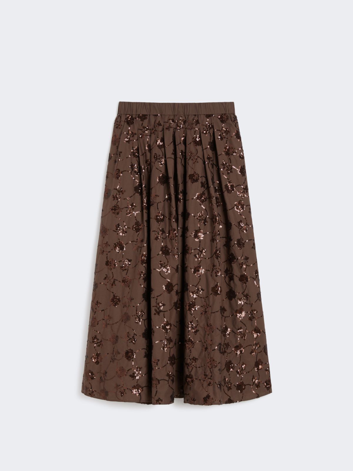 Weekend Max Mara Tempra Embellished Skirt in Chocolate