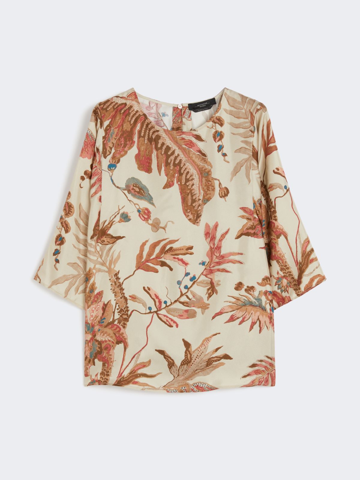 Weekend Max Mara Filippo Printed Top in Beige Tapestry