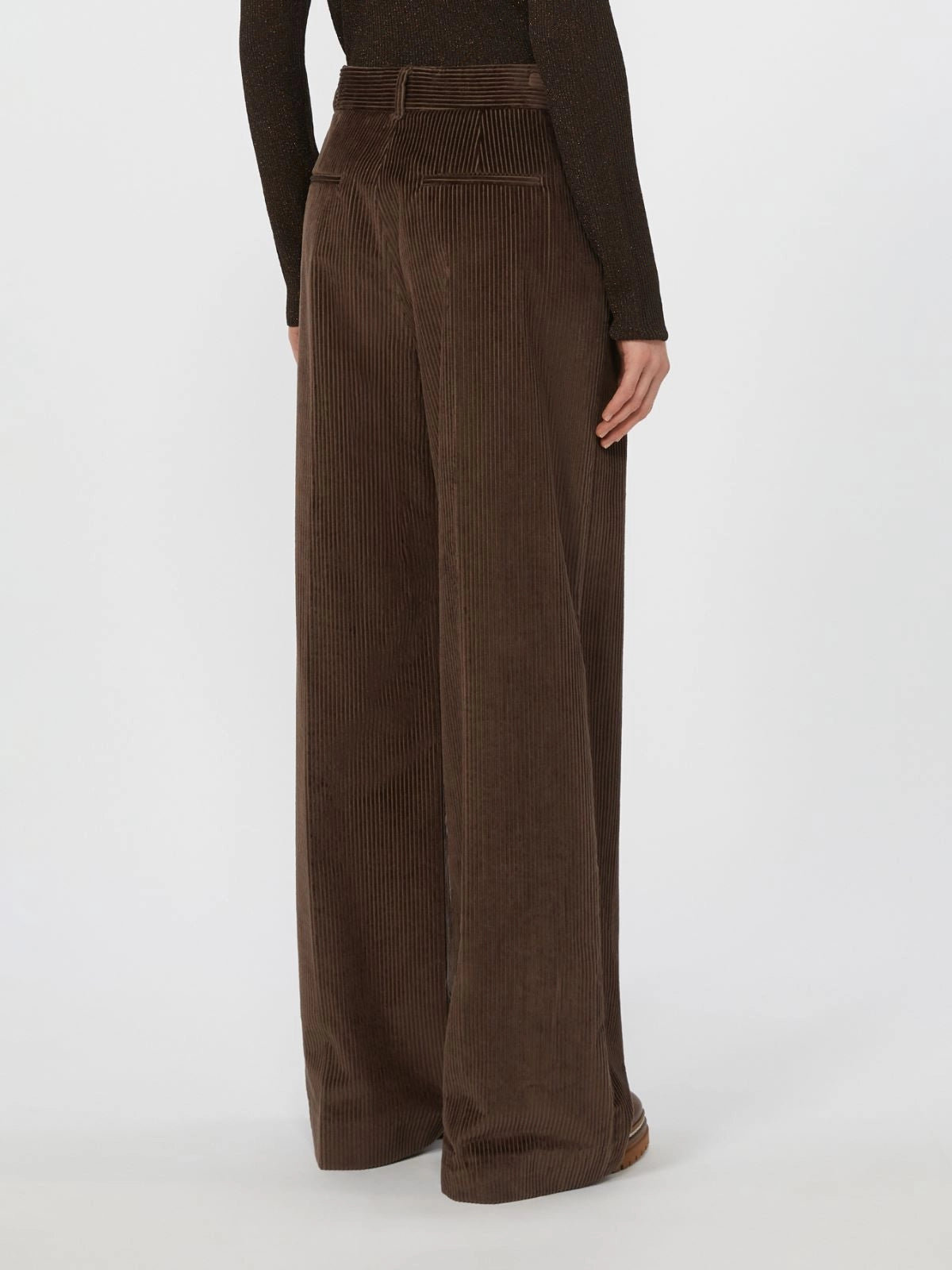 Weekend Max Mara Tania Cord Trousers in Chocolate