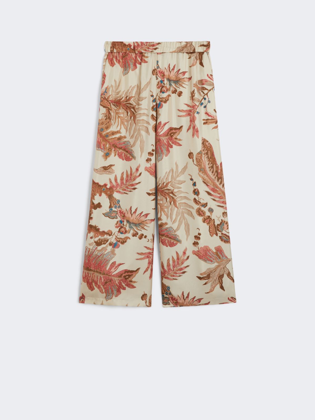 Weekend Max Mara Temide Printed Trousers in Beige Tapestry
